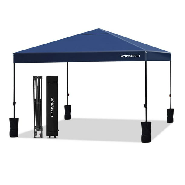 White ABCCANOPY Canopy Tent 6.6x6.6 Pop Up Canopy Outdoor Canopies Super Comapct Canopy Portable Tent Popup Beach Canopy Shade Canopy Tent with Wheeled Carry Bag Bonus 4xWeight Bags,4xRopes&4xStakes